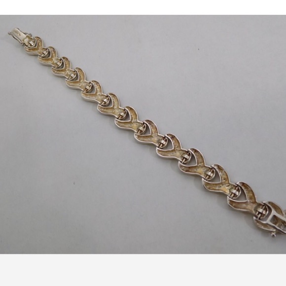 Wide Sterling Silver Y-Link Tennis Bracelet - Picture 4 of 7